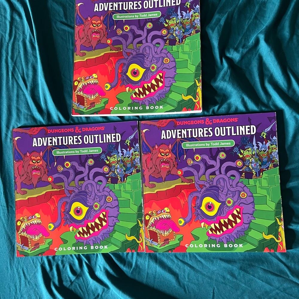 Adventures Outlined Coloring Books- Dungeons And Dragon